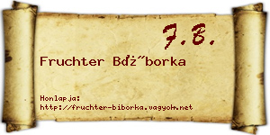 Fruchter Bíborka névjegykártya